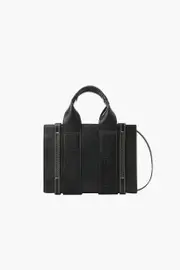 WOODY MINI LEATHER TOTE WITH STRAP