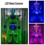 LED 7 Colors Robot Costume Suit Illuminated Dance Show Clothing Remote Control