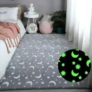 Large Playroom Rug for Kids Glow in The Dark Star Area Rugs for Boys Girls