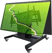 Double Sided TV Stand, Dual Screen Mobile TV Cart, Low Profile Confidence Monitor Cart for 32-75 inch Screen with 2 TV Brackets Back to Back for Negotiation, Video Conference, Gaming