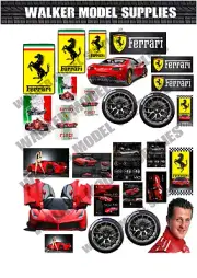 1:24 scale Pre-cut Garage Ferrari signs/logos stickers/ diorama/model 1