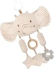 Stroller Rattle Toy | Cute Animal Sensory Sound Toy | Portable Interactive Stroller Accessories, Stimulating Nursery Room Decor for Boys Girls Sensory Play