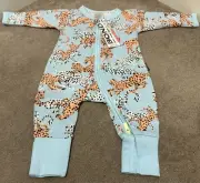 Bonds BNWT 2017 Blue Cheetah Zippy - Size 0000 (Newborn)