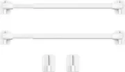 Adjustable Plastic Curtain Rod Extendable Curtain Rods for Window Cupboard Bars Tension Rods Curtain Rail Pole Self Adhesive Curtain Rod for Home Bathroom Hotel, 15.7-70cm (White, 2)