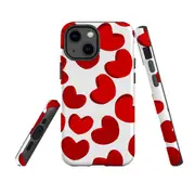 For Apple iPhone 13 mini Case, Armour Back Cover, Hearts