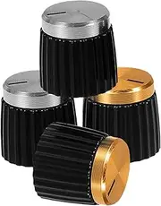 Abaodam 4Pcs Plastic Rotary Potentiometer Knobs Volume Control for Audio Equipment Mixer Amplifier Smooth Precise Adjustment Compatible with Guitars and Amplifiers