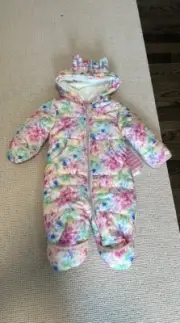 Wippette kids puffer snowsuit 12m