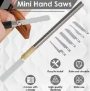 Mini Model Building Hand Saw Hobby Modeling Metal Blades 6 Shapes & #11 Blades