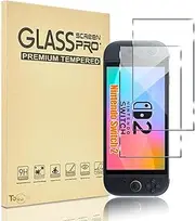 TR4U 2 in 1 Nintendo Switch 2 Screen Protector (2 PACK) - Anti Fingerprint - Easy Installation - 9H Hardness Tempered Glass - Premium Shatterproof HD Clear - Screen Protector for Nintendo Switch 2 8" (2025)