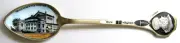 Old Rich WAGNER Composer MUNCHEN THEATER Enamel Bowl Souvenir 800 Silver SPOON