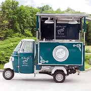 COGSUN Custom APE Cheese Truck Cart for Sale, Concession Outdoor Lift-Up APE Food Trailer, APE Cheese Food Cart Trailer with Refrigerator, Ideal for Food Truck Accessories, Nearby Camping Trailer