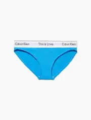 Calvin Klein Women's Plus Cotton This Is Love Bikini, Deep Sky Blue, 2X