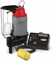 Ridgid 47288 RW50AT 1/2 HP Sewage Pump System with Advanced Cellular Flood Monit