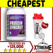 INTERNATIONAL PROTEIN SYNERGY 5 1.25kg CHOC RASP // WPI WPC BLEND WHEY ISOLATE &