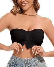 [WOWENY] Women's Strapless Bra Push Up Without Underwire Bra Without Straps Bandeau Bra Large Sizes Non-Slip Bralette Bra Seamless Tube Top Bra