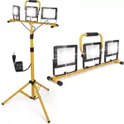 21000 Lumens LED Work Lights with Stand – 3 Adjustable Heads, Waterproof Tripod