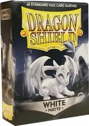 Dragon Shield: Matte White Standard Size Card Sleeves (60ct) AT-11205