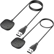 [2 Pack 1M+50CM] Magnetic Charger for Fitbit Versa 4 Chargers&Fitbit Versa 3 Chargers&Fitbit Sense 2 Chargers&Fitbit Sense Chargers, Replacement USB Charging Cable Dock for Fitbit Versa 4/3/Sense/2