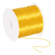 66Yard Flat Stretchy Bracelet String 1mm Elastic Beading Cord Gold Tone