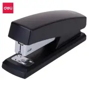 DELI Half Strip Stapler Set with 640 Staples Office School Desktop Stapler Black