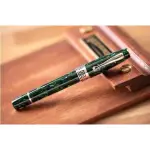 MONTEGRAPPA 萬特佳 EXTRA 1930 虎虎生風 孔雀石/松石藍 /閃耀銀灰 賽璐珞特別款18K 限量鋼筆