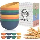 Homienly Bowls for Kitchen Cereal Bowls Wheat Straw Bowls 8 PCS Unbreakable L...