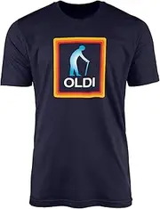 [SmartyPants] Oldi Man T-Shirt Top Tee - Novelty Joke Funny Old Age Elderly Birthday Christmas Father's Day Dad Daddy Father Grandad Grandpa Navy White Celebration Gift Present Prime