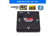HDMI Switch Gold Plated 3-Port HDMI Switcher Splitter Supports Full HD1080p 3D
