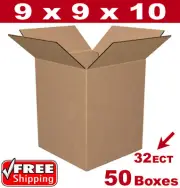 50 - 9x9x10 Cardboard Boxes Mailing Packing Shipping Box Corrugated Carton