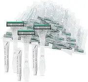 (100 Pack) Kheoxusa 3 Blade Disposable Razor,Three Blade Disposable Razor,Triple Blade Disposable Razor,Disposable Razors Individually Wrapped,Disposable Razors for Hotel, Airbnb,Homeless,Travel-Clear