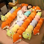1pc 85-170CM Fox Frog Plush Stuffed Toys Long Pillow Turn Dolls for Girls Gifts