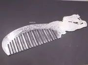 999 Fine Silver Pure Silver Hair Comb Dragon Healthy Hair Care 5.4inchL /40-41g