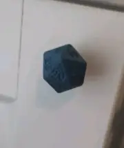 D20 Pull Knob For Drawer Or Cabinet Door DnD Dice Knob 3D Printed In The USA