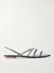 [Aquazzura] Aquazzura - Mistica Crystal-embellished Grosgrain Slingback Sandals - Black - IT42 IT 42 Black