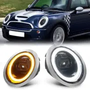 LED Projector Headlights Assembly For BMW Mini Cooper R50 R52 R53 2001-2007