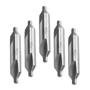 5 PC Premium #6 HSS Center Drills 60 Degree Countersink fit All Standard Centers