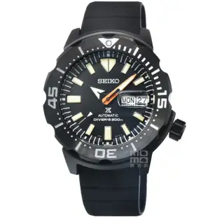 【SEIKO 精工】精工PROSPEX 機械膠帶潛水男錶-黑色(SRPH13K1)