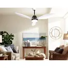 Devanti 48'' Ceiling Fan Light Control Remote Ceiling Fans White 3 Blades New