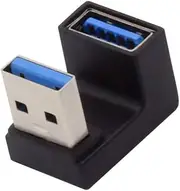 CY USB 3.0 Type A Male to Female Extension Power Data Video Adapter U Shape Angled 10Gbps Data 5V Power