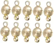 TOKIDNY Magnetic Clasps 10pcs Brass Cylindrical Magnetic Buckle for Necklace Bracelet