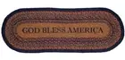 3' God Bless America Eco-Friendly Braided Jute Table Runner Blue & Red Arlington