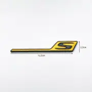 3D ABS Glossy Black Yellow Silver Emblem Sticker S Logo For Mercedes AMG X156 W205 W212 W207 W176 Car Rear Trunk Badge Decal S (big)