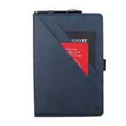 Horizontal Flip Double Bracket Leather Case for Galaxy Tab S 5E 10.5 / T720 / T725, with Card Slots & Photo Frame & Pen Slot(Blue)
