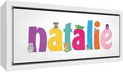 Little Helper NATALIE3084-FC-15DE Wooden Framed Canvas Print Personalized With Girl Name, Natalie, 34 x 84 x 3 cm, Large