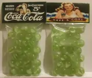 2 Bags Of Coca Cola "Have A Coke Relieves Fatigue" Promo Marbles