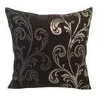 Chenille Solid/Dot Leaves 18x18 Black Decorative/Throw Pillow Case/Cushion Cover