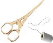 5 Inch Gold Plated Stainless Steel Eiffel Tower Embroidery Scissors for Sewing,