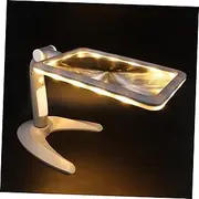 SOESFOUFU Handheld LED Magnifying Glass with Bright Lights Desktop Magnifier for Reading and Inspection Lightweight Portable Design for Improved Clarity and Visibility