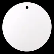CleverDelights 3" White Gift Tags - 100 Pack - Round Circle Paper Hang Tag