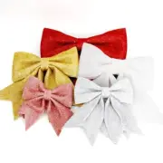 Christmas Tree Toppers Decorations XmasTree Bowknot Pendant Ornaments for Home